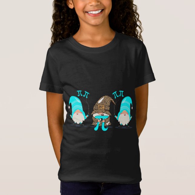 Three Gnomes Happy Pi Day Math Lovers Teacher Math T-Shirt (Front)