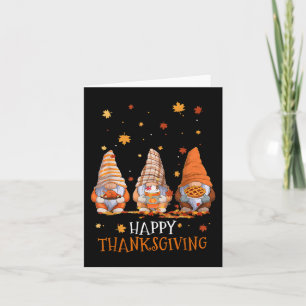 Three Gnomes Happy Thanksgiving Day Fall Autumn Gn Card