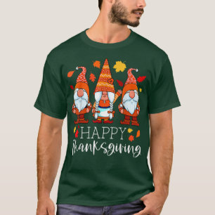 Three Gnomes Happy Thanksgiving Gnomes Fall Gnome T-Shirt