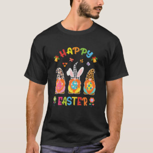 Three Gnomes Holding Egg Happy Easter Day Men Wome T-Shirt
