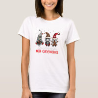 Three Gnomes In Red Christmas Just Hanging With My