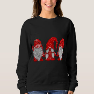 Three gnomes in red costume Christmas - Hanging Wi Sweatshirt