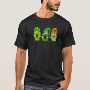 Three Gnomes Lucky Clover Leaf Shamrock St. Patric T-Shirt