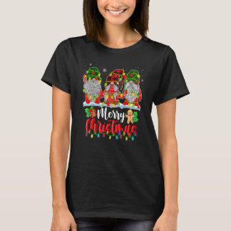 Three Gnomes Matching Family Merry Christmas Tree  T-Shirt