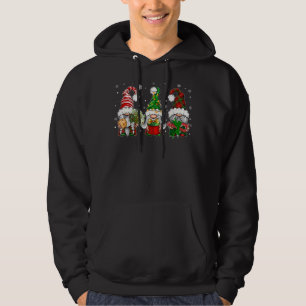 Three Gnomes Men Women Buffalo Plaid Red Christma Hoodie