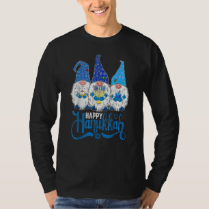 Three Gnomes Menorah Dreidel Hanukkah Chanukah Jew T-Shirt