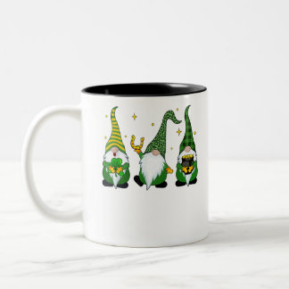 Three Gnomes St Patricks Day Two-Tone Coffee Mug