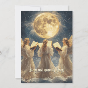 Three Golden Angels Holiday Greeting Card