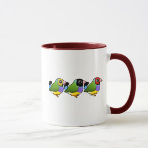 Three Gouldian Finches Mug