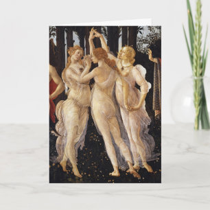 Three Graces Detail from Primavera Fine Art Holiday Card