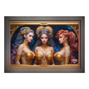 Three Graces Of Greek Mythology by Xzendor7 Photo Print