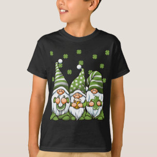 Three Green Irish Gnomes Shamrock Clover St. Patri T-Shirt