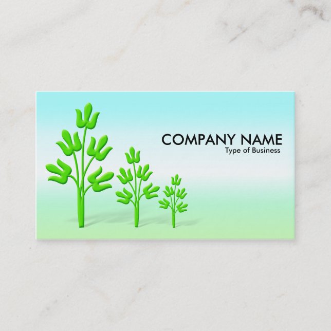 Three Green Trees - Springtime Business Card (Front)