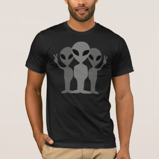 Three Grey Space Aliens T-Shirt