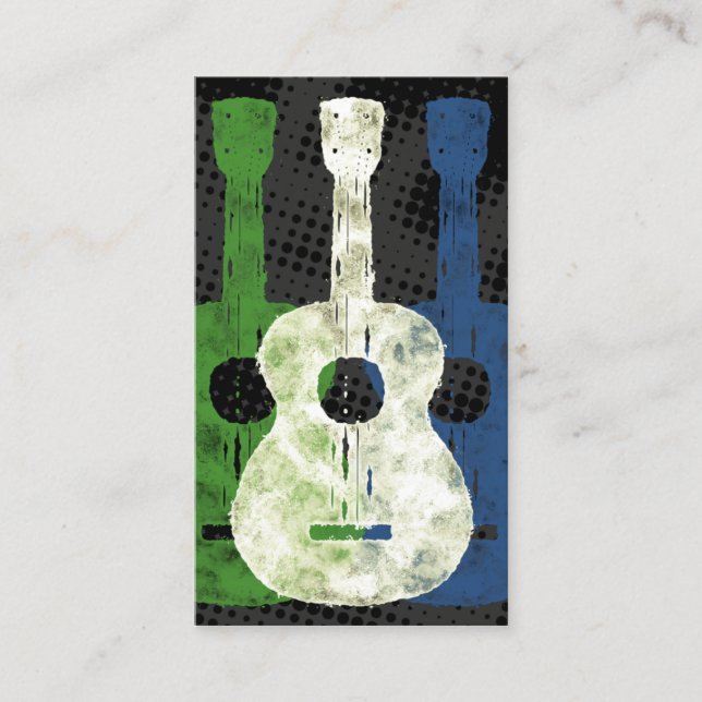 Three Guitars Business Cards (Front)