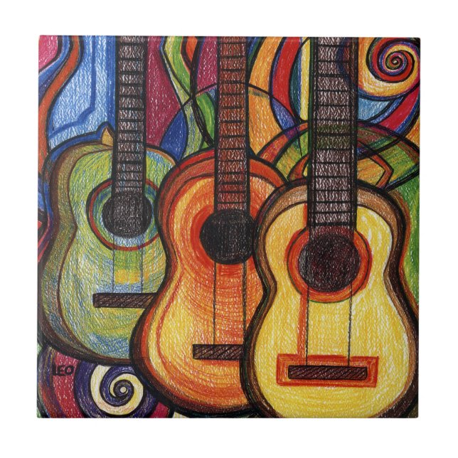 Three Guitars Tile (Front)