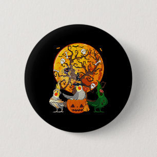 Three Halloween Atiels As Witch Mummy Zombie Lover 6 Cm Round Badge
