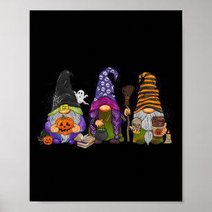 Three Halloween Gnomes Mens Kids Toddler Costume Poster