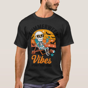 Three Halloween Huskies As Horror Witch Mummy Zomb T-Shirt