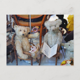 Three Happy Teddy Bears Postcard