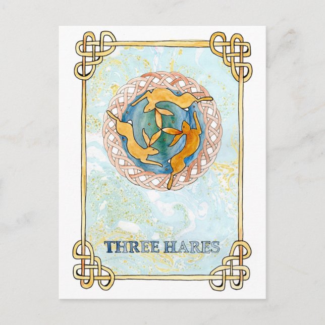 Three Hares postcard (Front)
