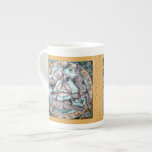 Three Hares Rabbit Four Seasons Gold Whimsical Bone China Mug<br><div class="desc">A beautiful and intricate design, originally hand painted and glazed onto ceramic tile, depicts a traditional motif - three rabbits or hares sharing just three ears, and chasing each other in a circle. Each of the four corners has flowers and vegetation found in one of the four seasons - spring,...</div>