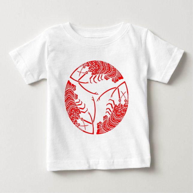 Three head-to tail spiny lobsters baby T-Shirt (Front)