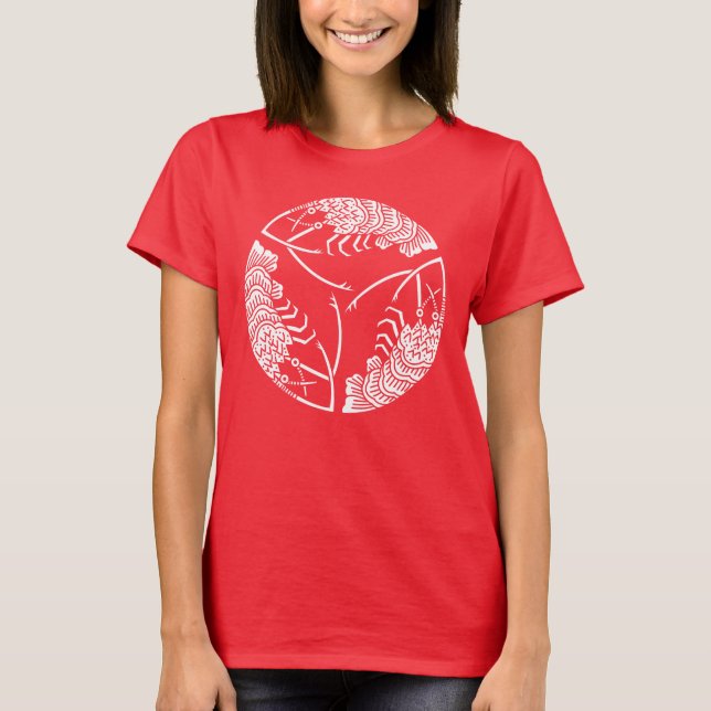 Three head-to tail spiny lobsters T-Shirt (Front)