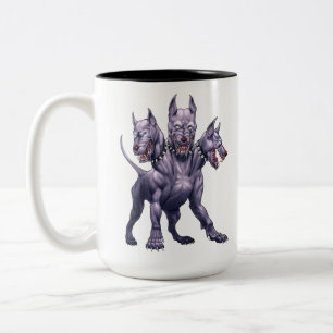 Three Headed Dog Cerberus Two-Tone Coffee Mug