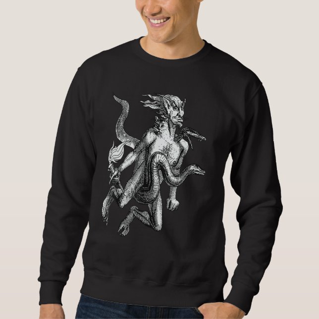 Three Headed Man Serpent And Cat Dictionnaire Infe Sweatshirt (Front)