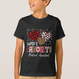 Three Hearts Cupid's Favorite Medical Istant Valen T-Shirt