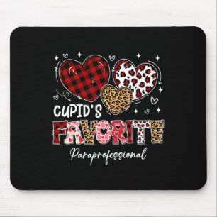 Three Hearts Cupid's Favorite Paraprofessional Val Mouse Pad