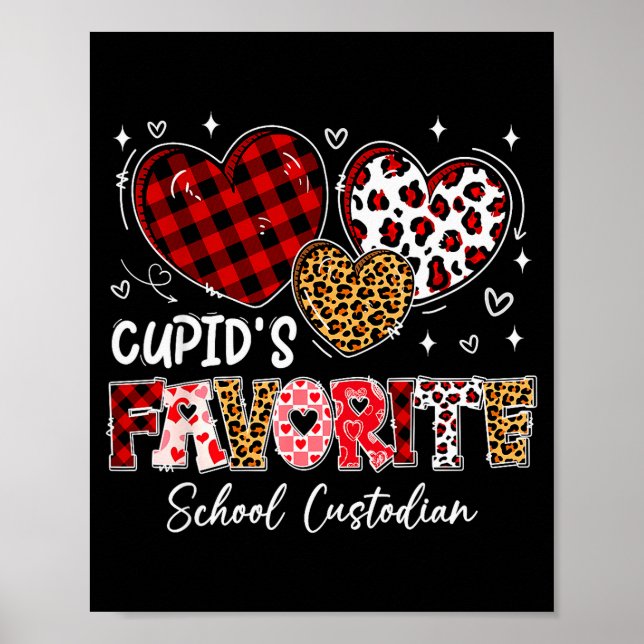 Three Hearts Cupids Favorite School Custodian Vale Poster (Front)