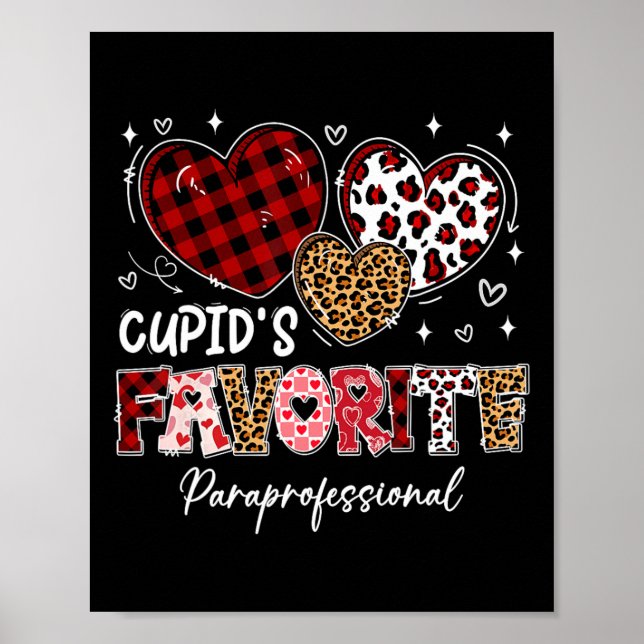 Three Hearts Cupid's Favourite Paraprofessional Va Poster (Front)