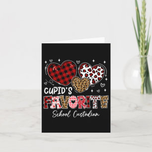 Three Hearts Cupid's Favourite School Custodian Va Card