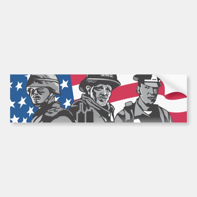 Three Heroes Bumper Sticker (Front)