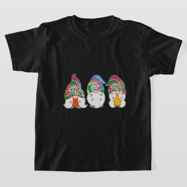 Three Hippie Gnomes Tees Peace Gnome Funny Retro H (Laydown)