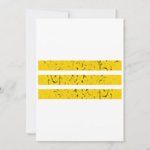 Three Horizontal Stripes   Vintage Yin-Yang Symbol Invitation