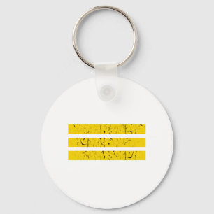 Three Horizontal Stripes   Vintage Yin-Yang Symbol Key Ring
