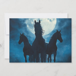 Three Horse Moon Invitation