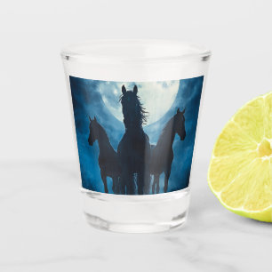 Three Horse Moon Shot Glass
