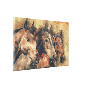 Three Horses Canvas Art