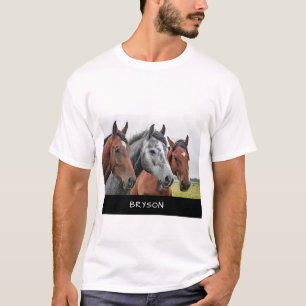 Three Horses Personalised T-Shirt