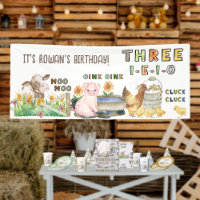 Three-i-e-i-o 3rd Birthday Farm Theme Party