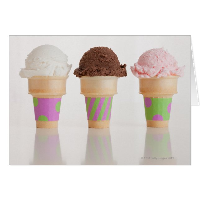 Three ice cream cones (Front Horizontal)