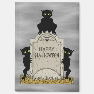 Three Imps Happy Halloween Magnet