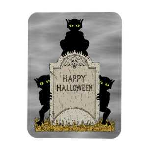 Three Imps Happy Halloween Magnet