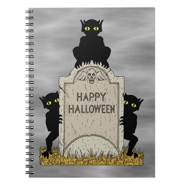 Three Imps Happy Halloween Notebook (Front)