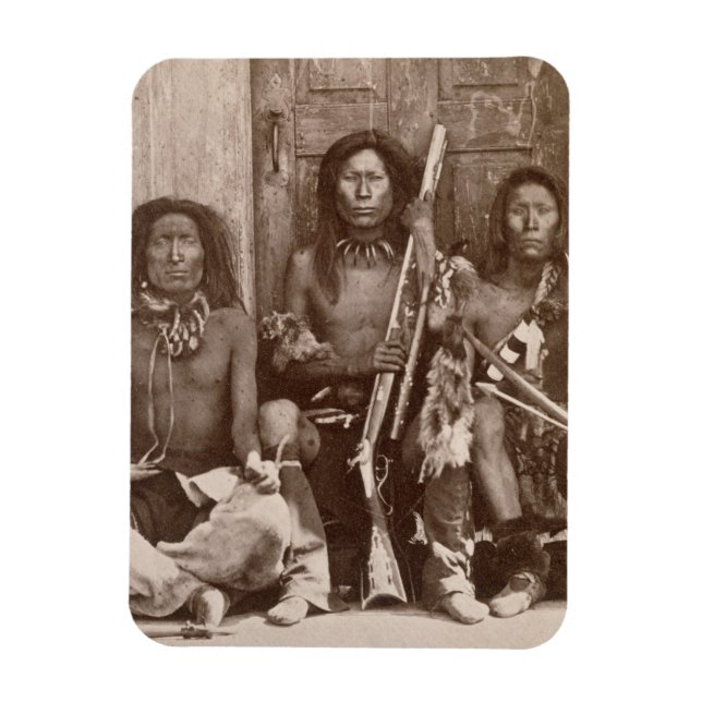 Three Indian Braves, photographed by the Royal Eng Magnet (Vertical)