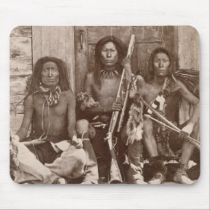 Three Indian Braves, photographed by the Royal Eng Mouse Pad